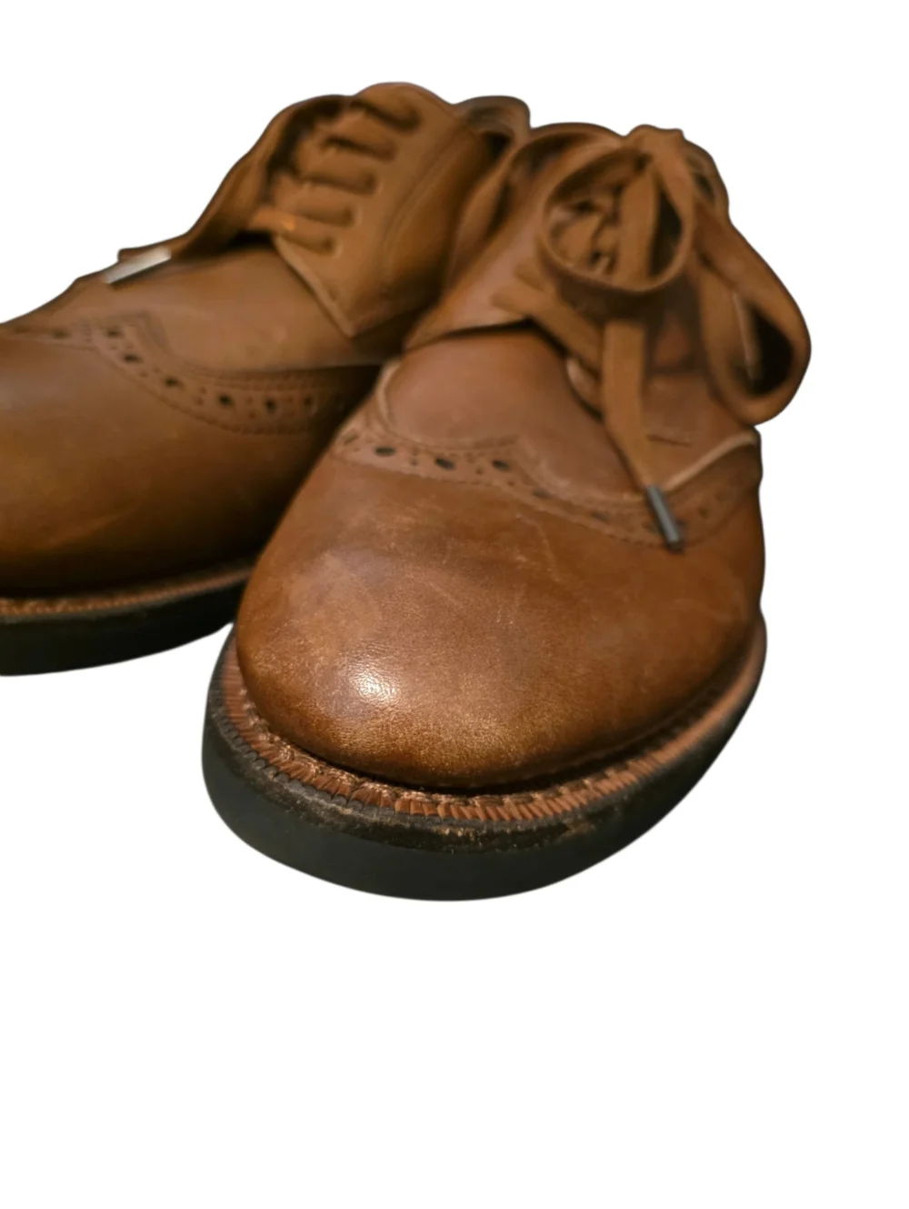 COACH Bleecker Wingtip Brogue Derby Shoes Brown Leather Lace-Up - Size 10D‎